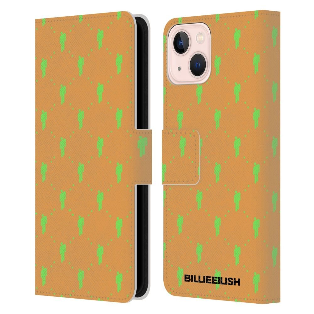BILLIE EILISH ビリーアイリッシュ - Blohsh Pattern レザー手帳型 / Apple iPhoneケース - PGS